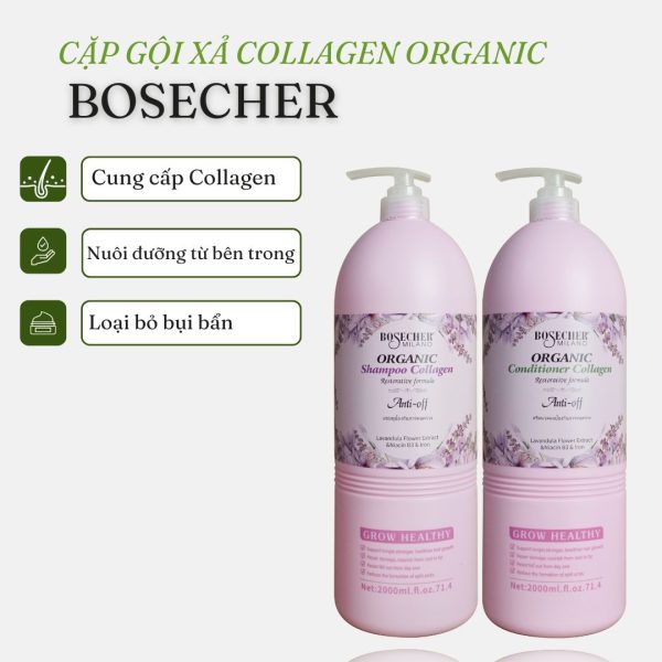 Dầu xả Collagen Organic Bosecher - 2000ml - Ảnh 3